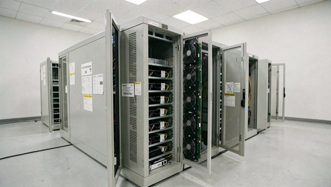 Vue rapprochée d'un connecteur PCI Express x16 sur une carte mère, éclairé latéralement, avec les pistes cuivrées visibles en arrière-plan flou.